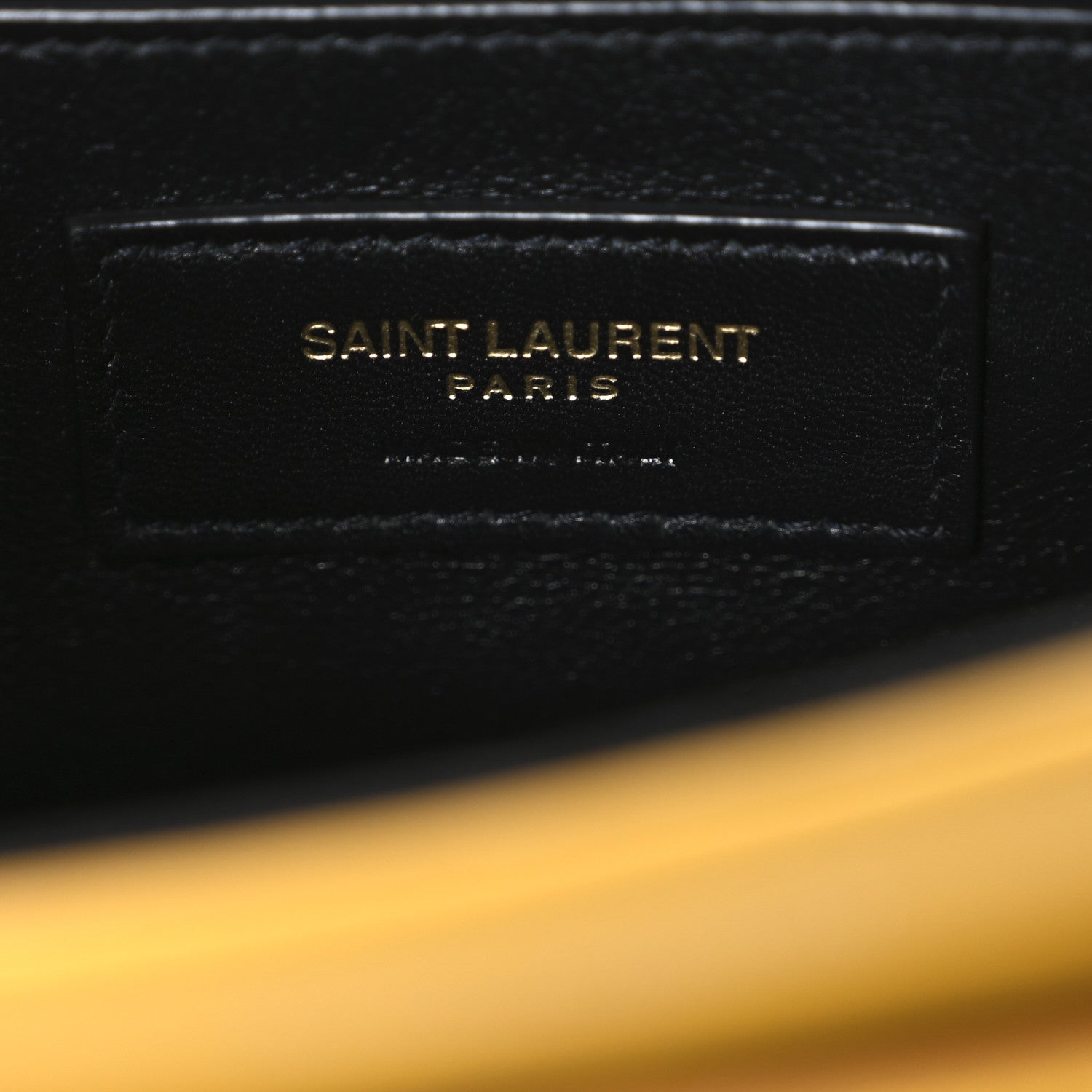 Saint Laurent Calfskin Le 61 Shoulder Bag Yellow 6 of 10