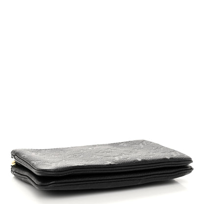 Louis Vuitton Empreinte Double Zip Pochette Black 4 of 9