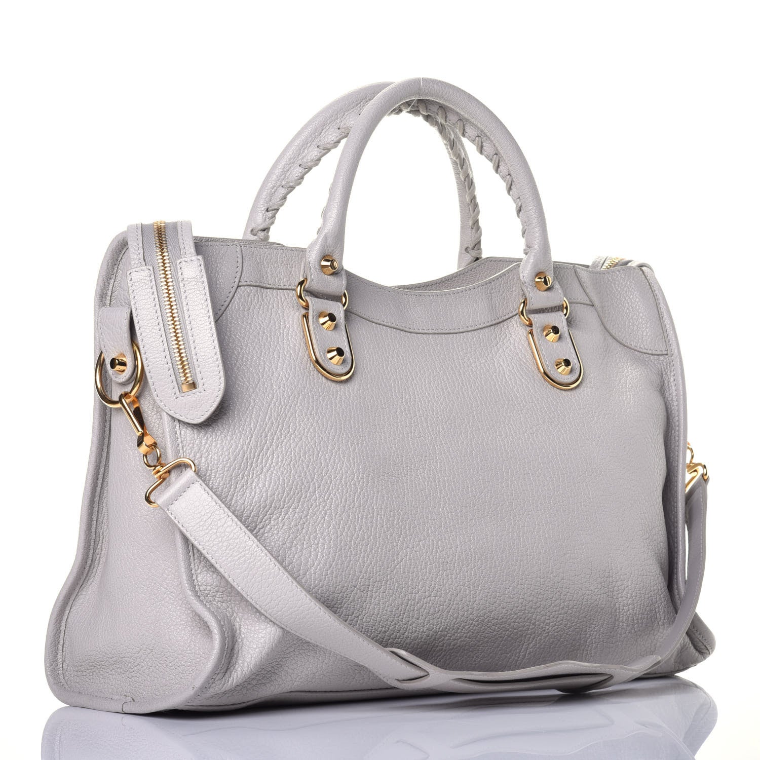 Balenciaga Chevre Gold Metallic Edge Hardware City Gris Clair Gris Perle 4 of 13