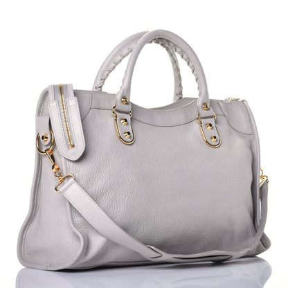 Balenciaga Chevre Gold Metallic Edge Hardware City Gris Clair Gris Perle 4 of 13