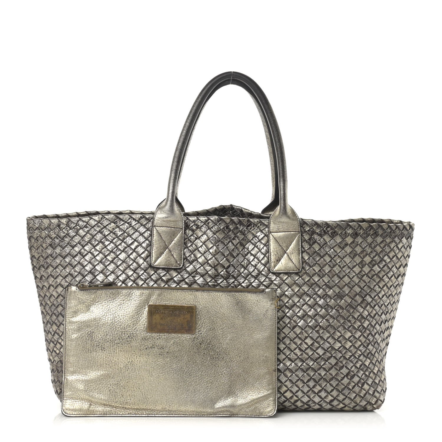 Bottega Veneta Intrecciato Medium Cabat Platino Ossidato 1 of 23