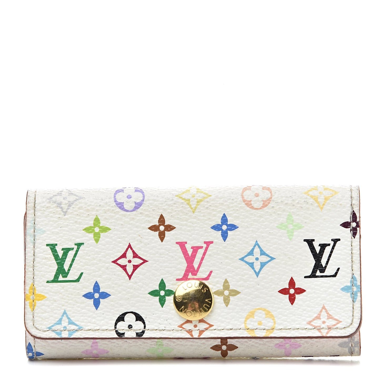 Monogram Multicolor Multicles 4 Key Holder White Litchi