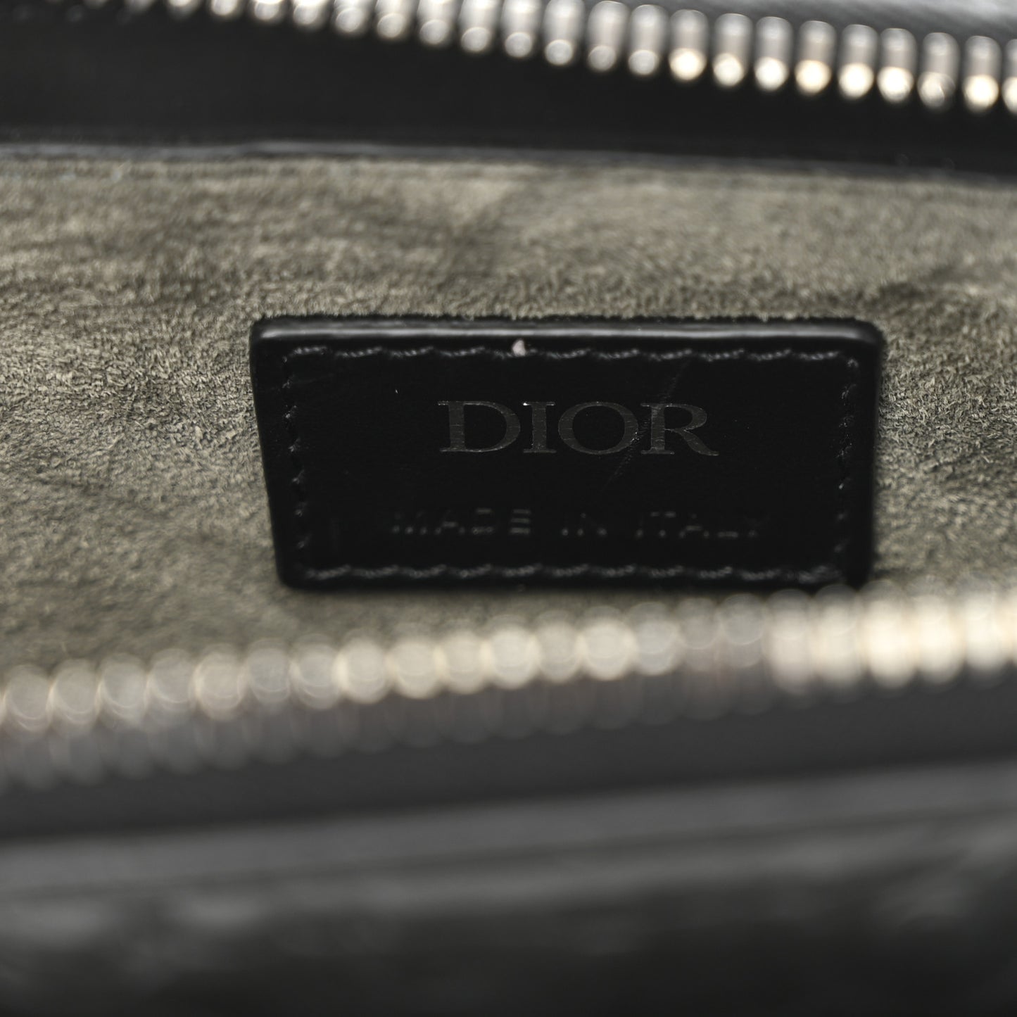 Patent Oblique Embossed Saddle Boxy Bag Black