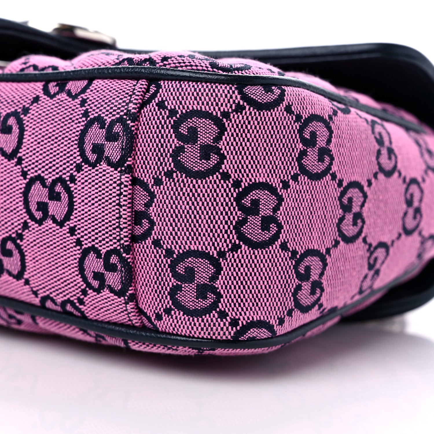 Gucci Monogram Multicolor Matelasse Diagonal Small GG Marmont Shoulder Bag Pink Blue 8 of 8