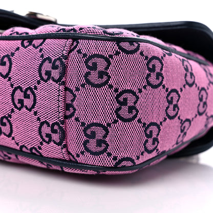 Gucci Monogram Multicolor Matelasse Diagonal Small GG Marmont Shoulder Bag Pink Blue 8 of 8