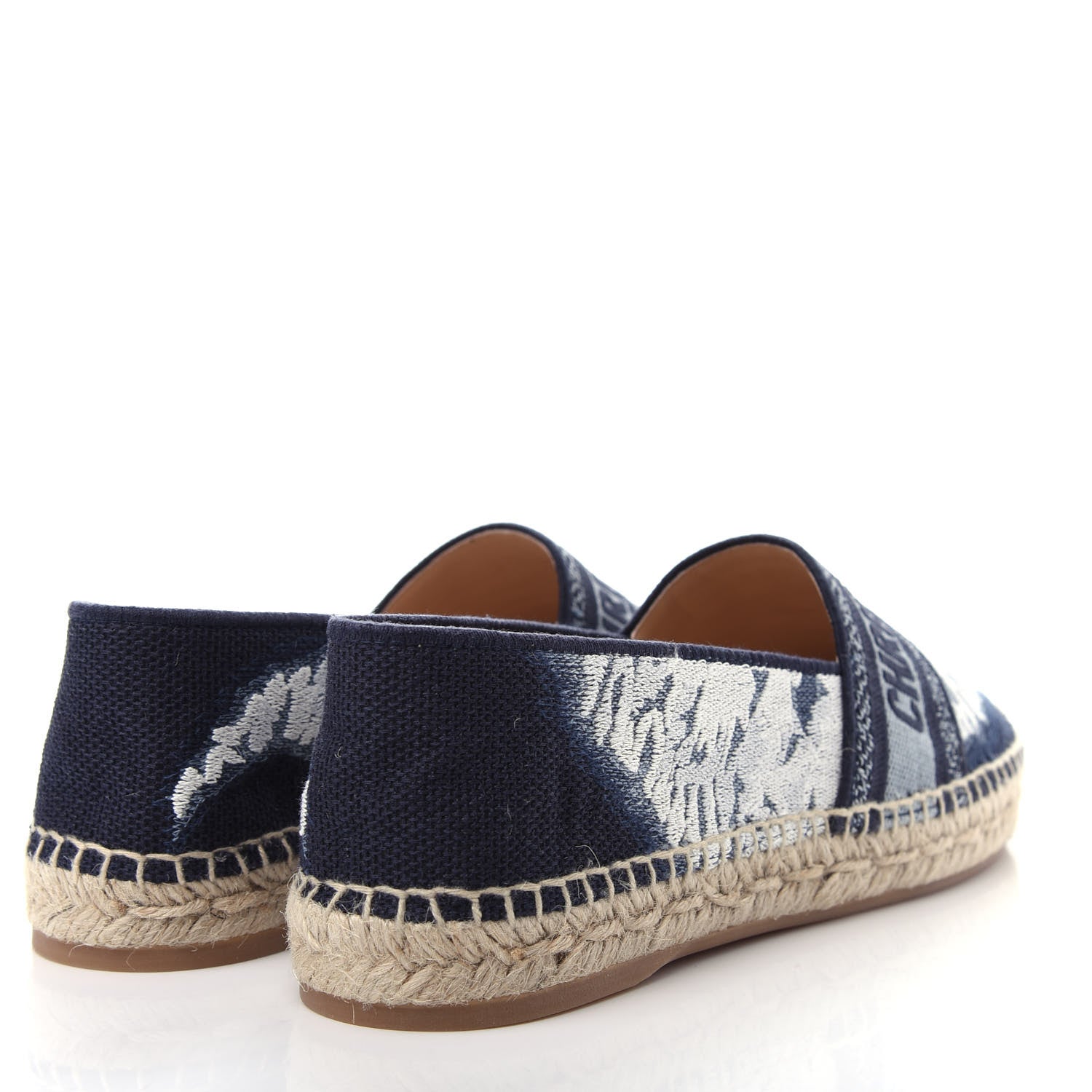 Christian Dior Canvas Tie and Dior Embroidered Granville 15mm Espadrilles 40 Denim 4 of 11