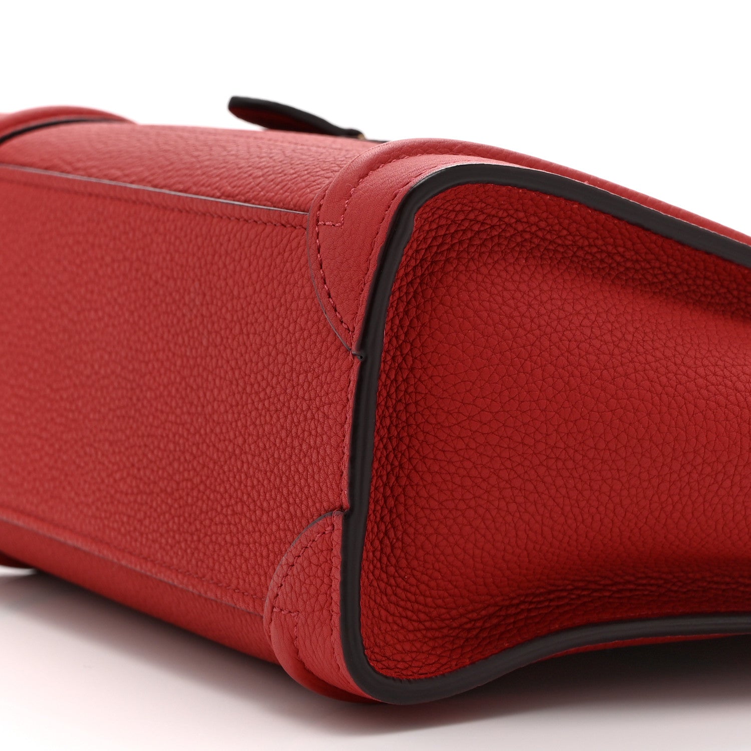 Celine Drummed Calfskin Nano Luggage Red 10 of 10