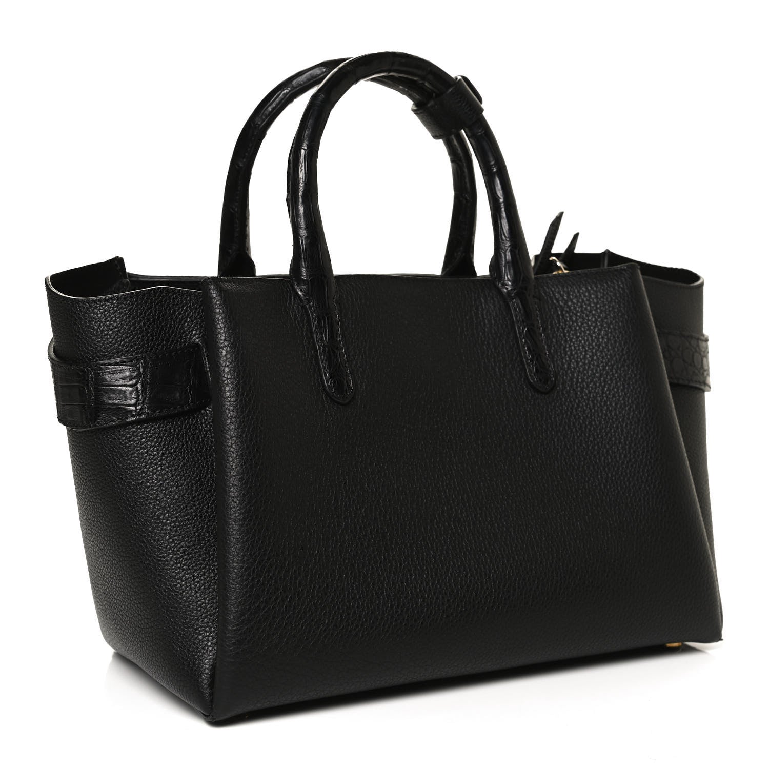 Nancy Gonzalez Calfskin Crocodile Cristie Satchel Black 2 of 12