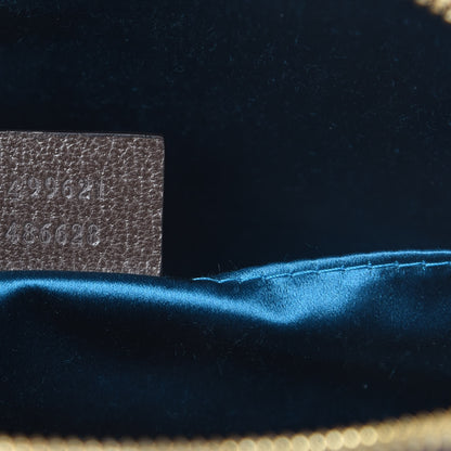 Gucci GG Supreme Monogram Textured Dollar Calfskin Web Small Ophidia Dome Shoulder Bag Beige Ebony New Acero 7 of 11