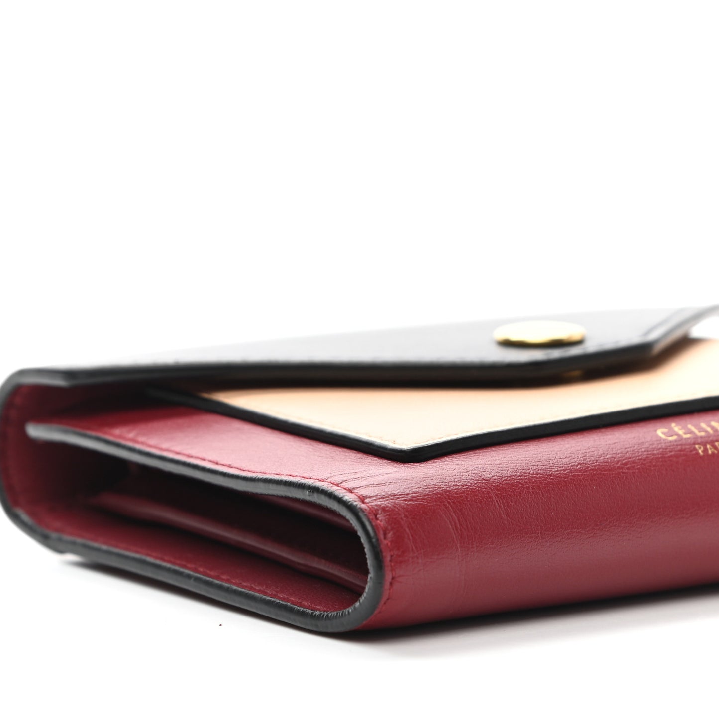 Liege Calfskin Tri-Color Pocket Card Holder Multicolor