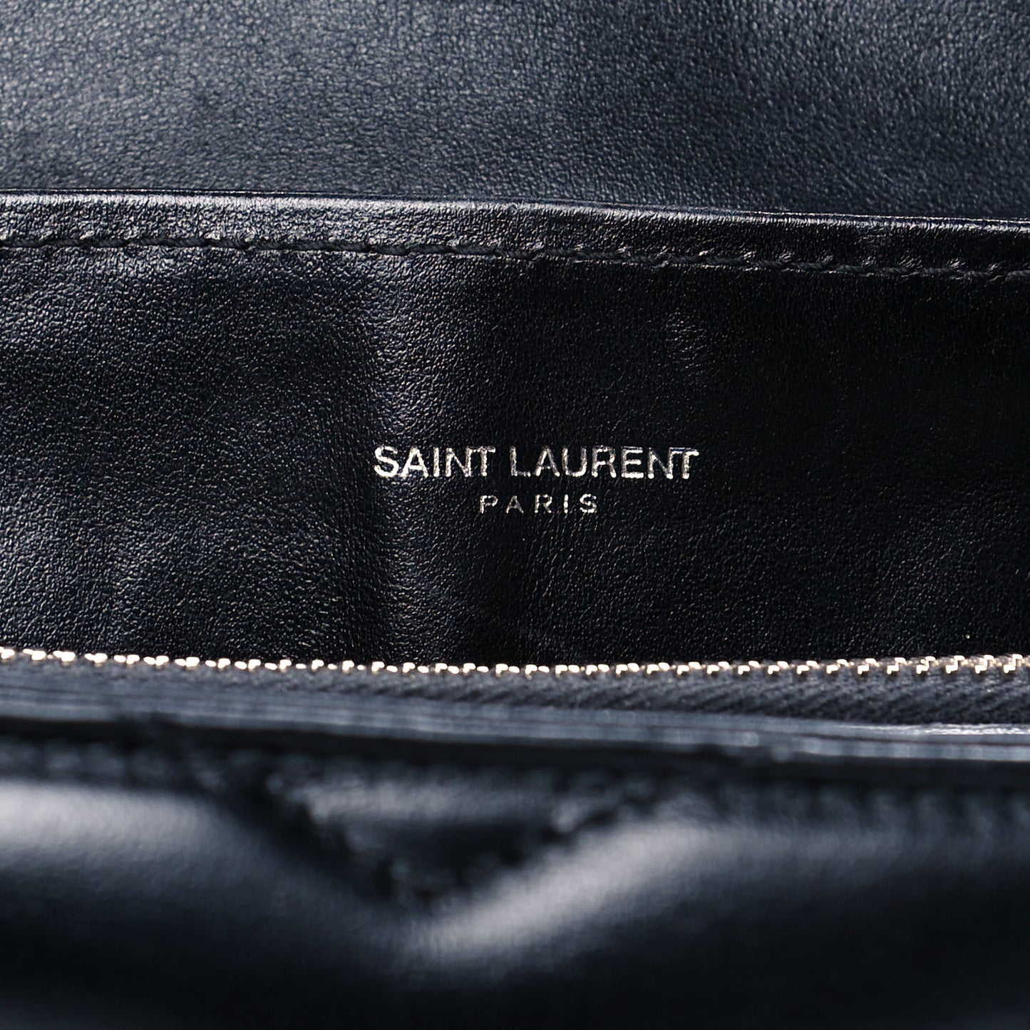 Calfskin Y Quilted Monogram Medium Loulou Chain Satchel Black
