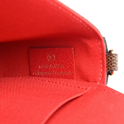 Louis Vuitton Damier Ebene Pochette Felicie Chain Wallet 8 of 15
