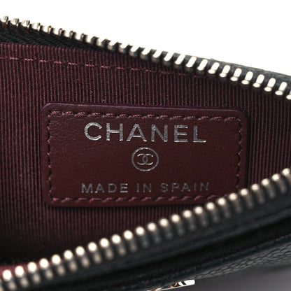 Chanel Caviar Quilted CC Zip Card Holder Black 6 of 6