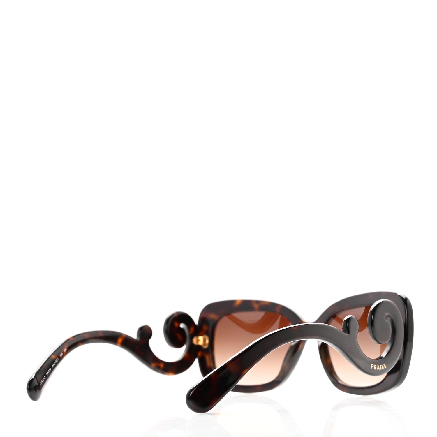 Prada Acetate Baroque Sunglasses SPR 27O Tortoise 4 of 8