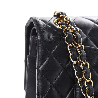 Chanel Lambskin Quilted Medium Double Flap Black 15 of 19