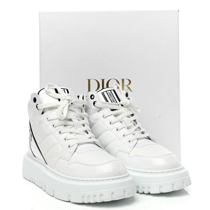 Christian Dior Nylon Fabric Womens D-Player High Top Sneakers 40 White Black 9 of 9