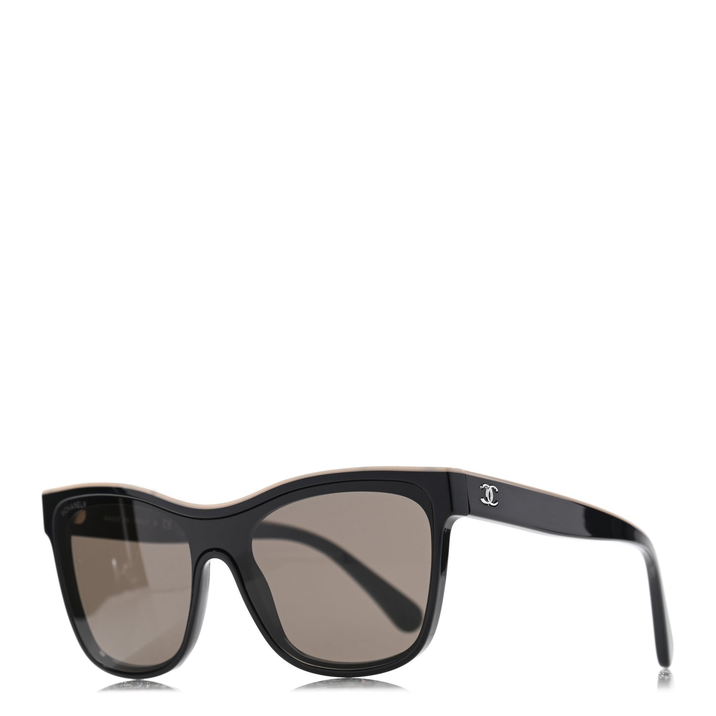 Acetate Logo Shield Sunglasses 5418 Black