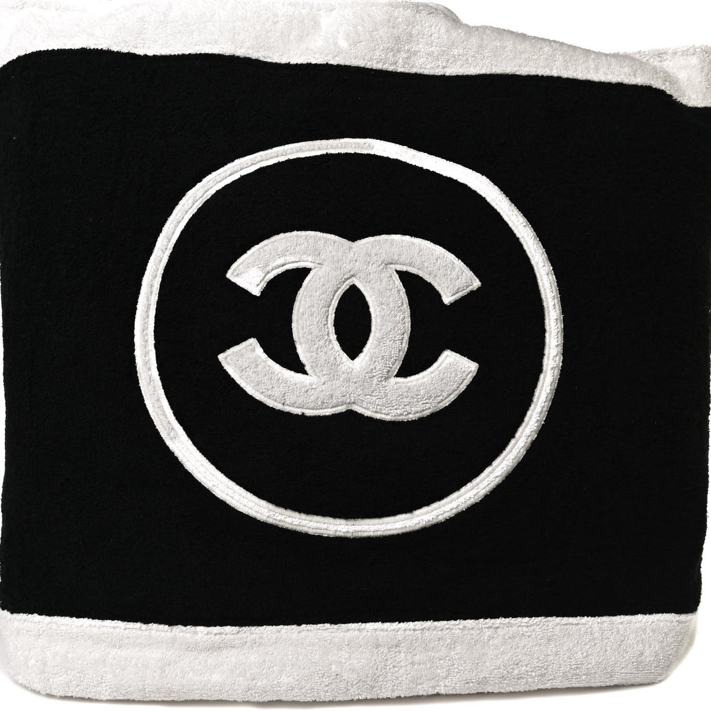 Terry Cotton CC Beach Tote Towel Set Black White