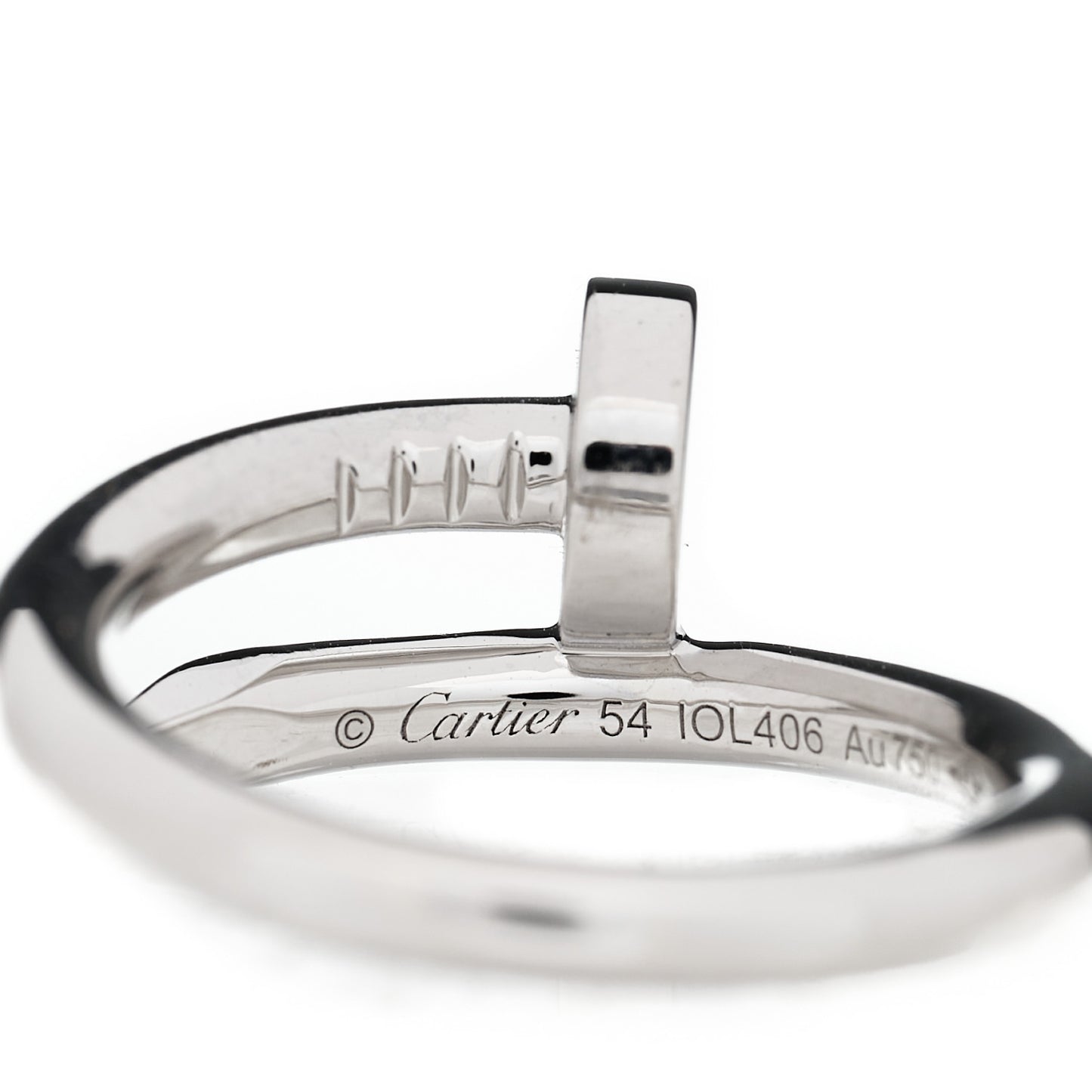18K White Gold Juste Un Clou Ring 54 6.75