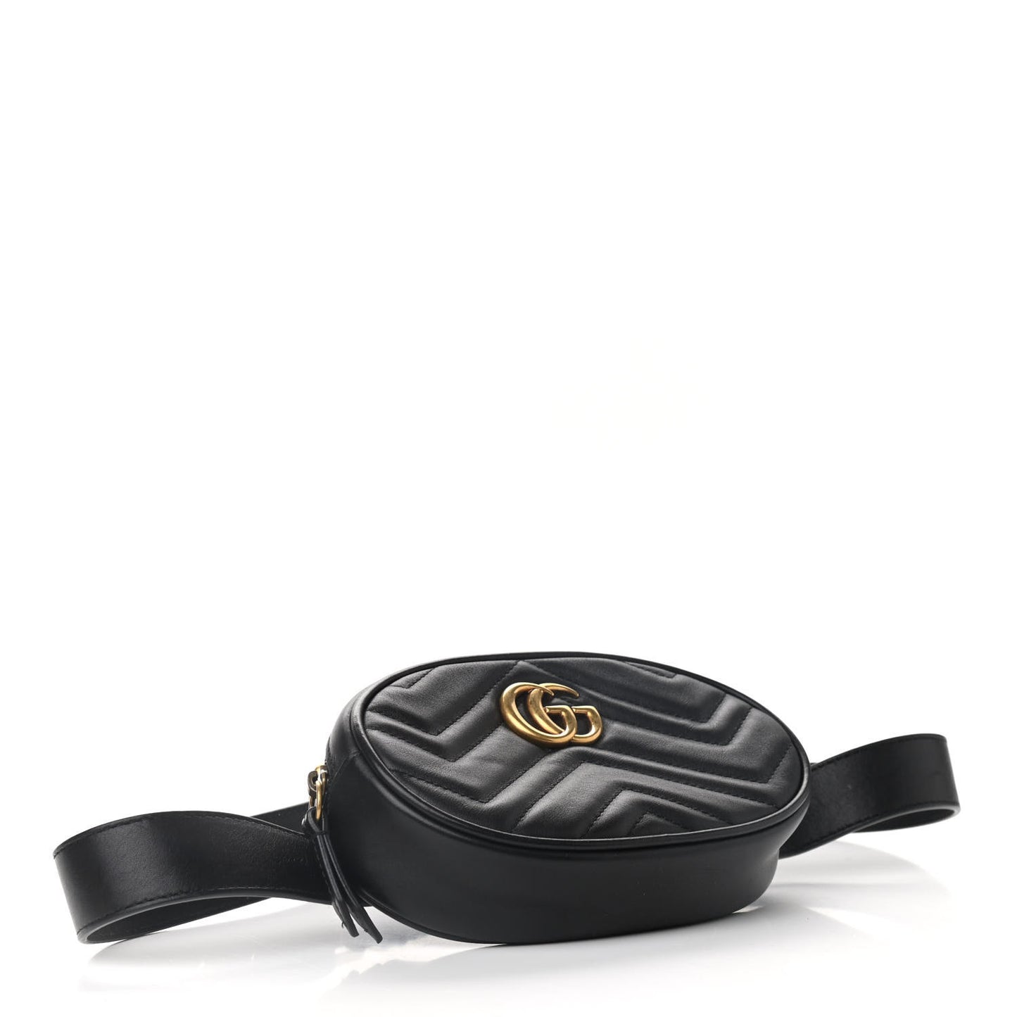 Calfskin Matelasse GG Marmont Belt Bag 85 34 Black