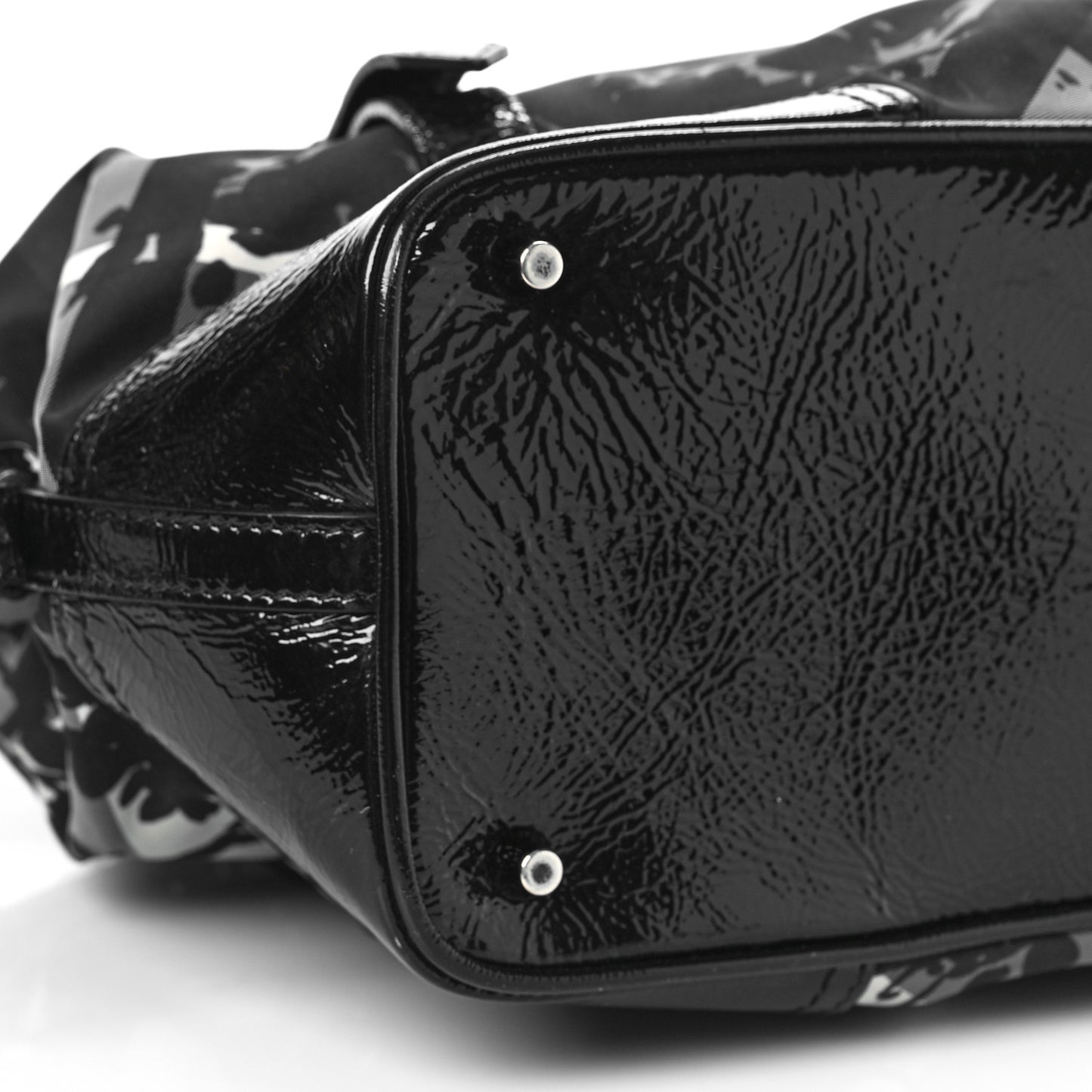 Nylon Beat Check Floral Florence Tote Black
