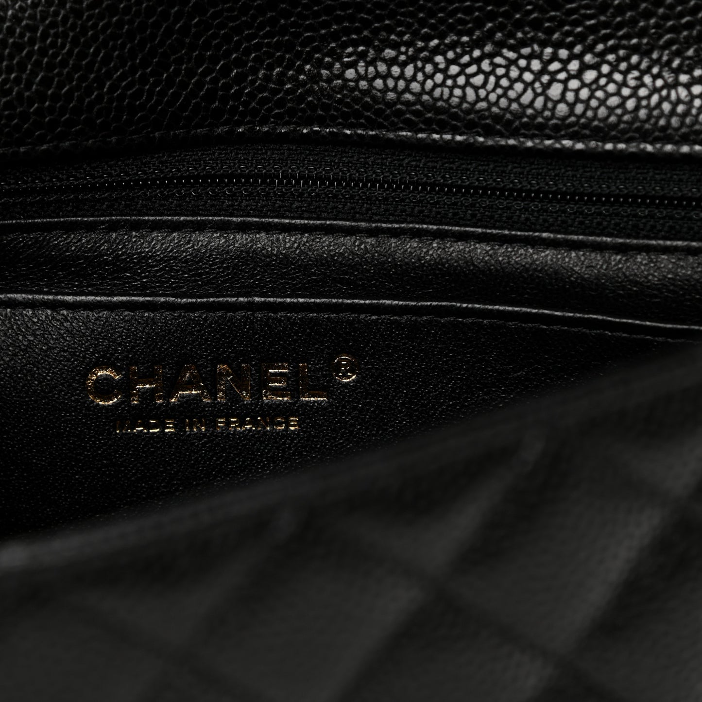 Caviar Quilted Mini Rectangular Flap Black