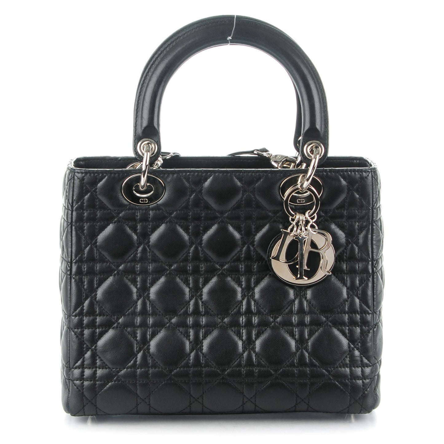 Lambskin Cannage Medium Lady Dior Black