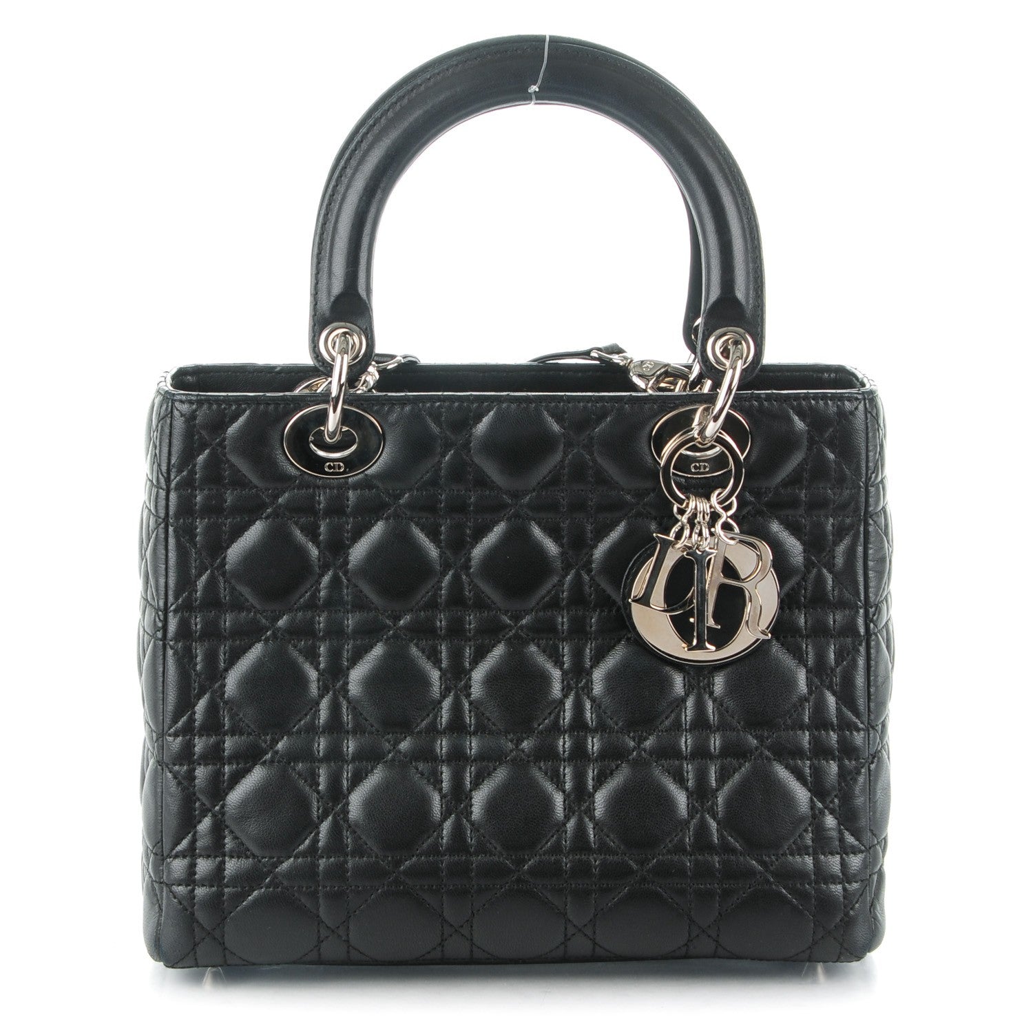 Christian Dior Lambskin Cannage Medium Lady Dior Black 1 of 7