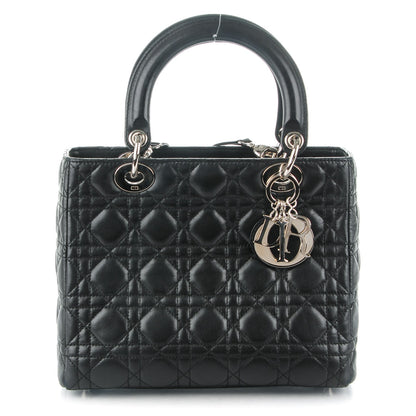 Christian Dior Lambskin Cannage Medium Lady Dior Black 1 of 7