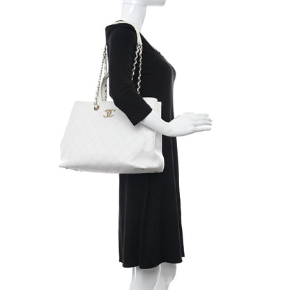 Chanel Calfskin Large Serial Shopper Tote White 2 of 10