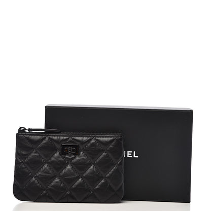Chanel Aged Calfskin Quilted Small Reissue Cosmetic Case So Black 8 of 9