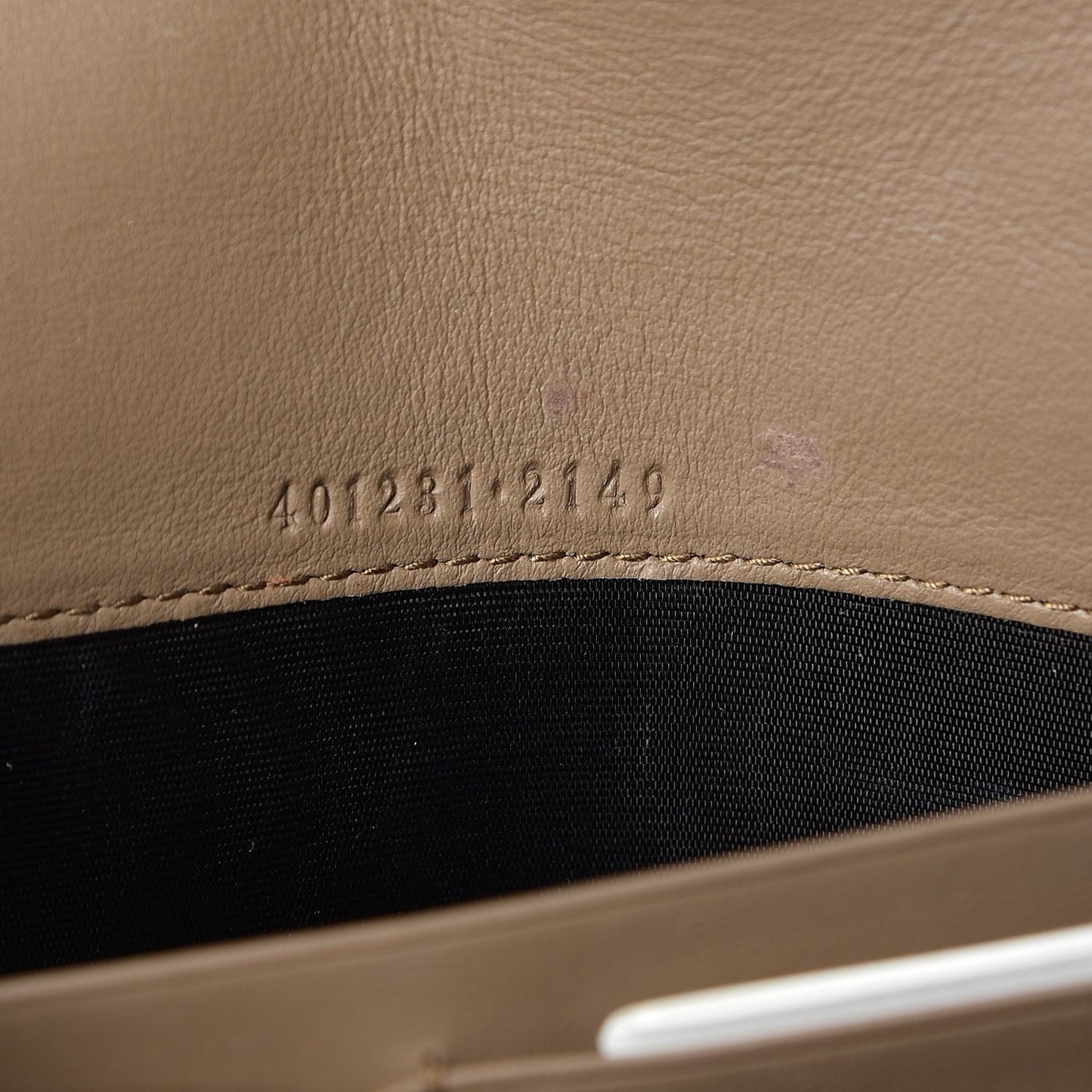 GG Supreme Monogram Mini Dionysus Chain Wallet Beige Taupe