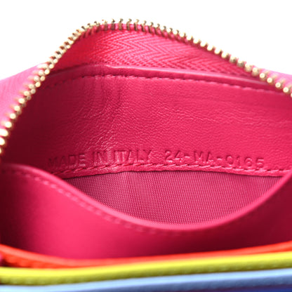 Christian Dior Lambskin Cannage Mini Lady Dior Zip Portemonnaie Fuchsia 7 of 8