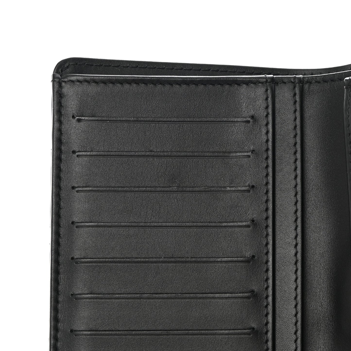 Patent Calfskin Quilted Yen Wallet Black