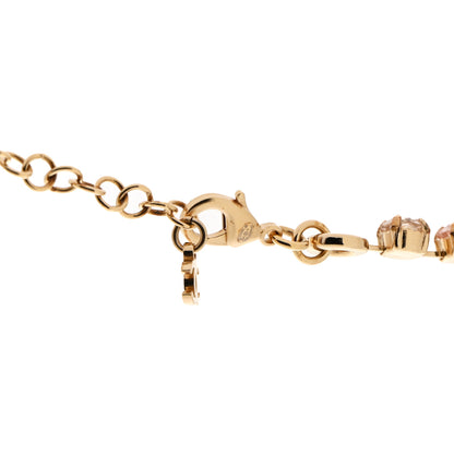 Chanel Crystal Multi Strand CC Short Necklace Gold Pink Orange Purple Yellow 6 of 6
