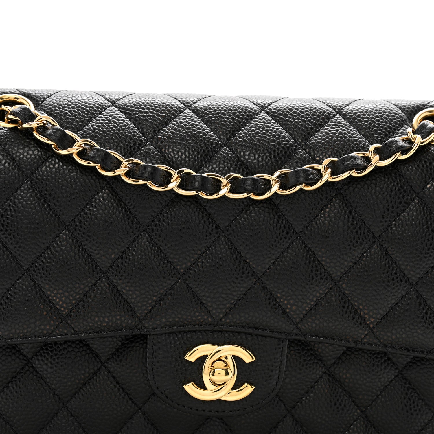 Chanel Caviar Quilted Medium Double Flap Black 8 of 10