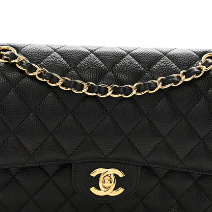 Chanel Caviar Quilted Medium Double Flap Black 8 of 10