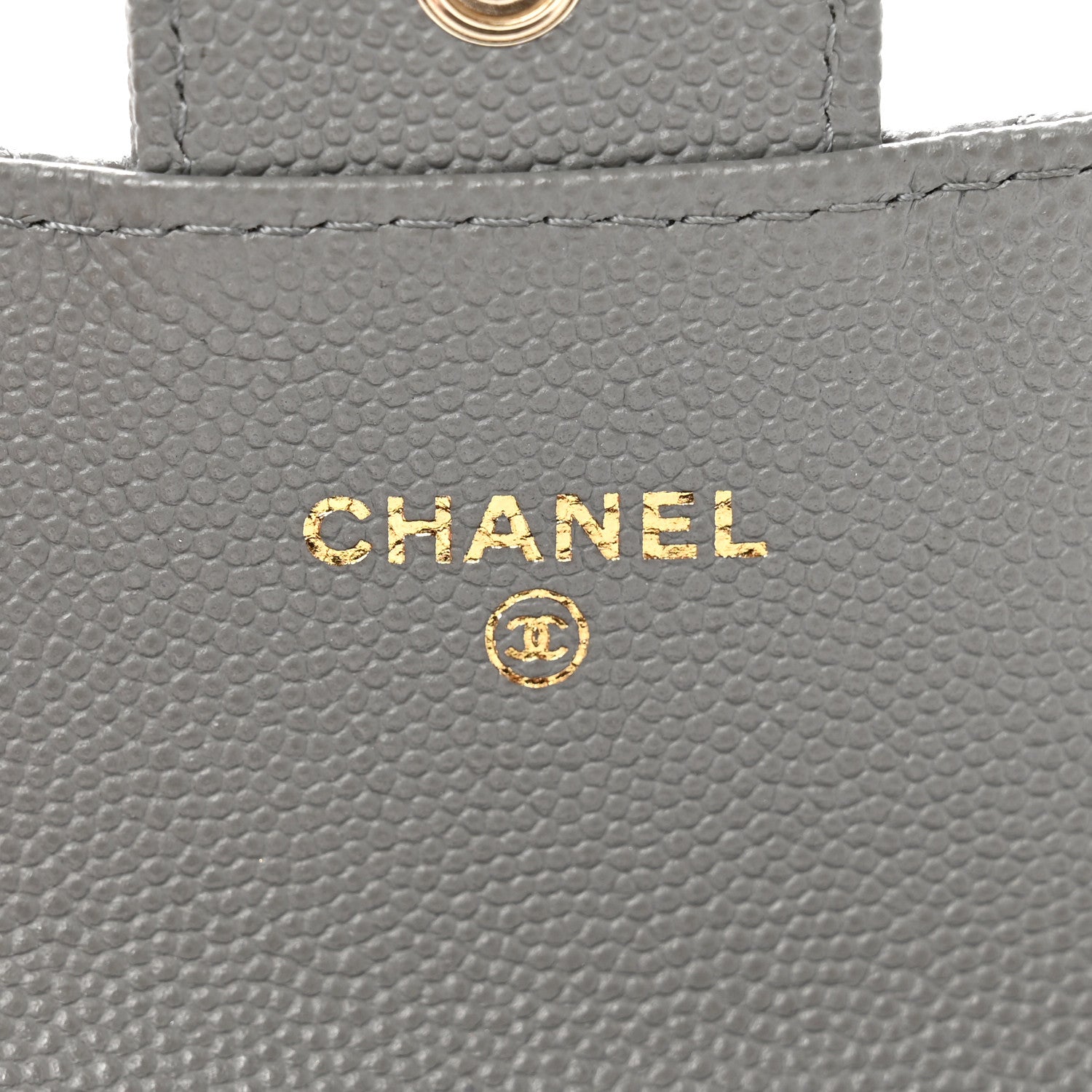 Chanel Caviar Quilted Flap Card Holder Wallet Dark Grey 7 of 8