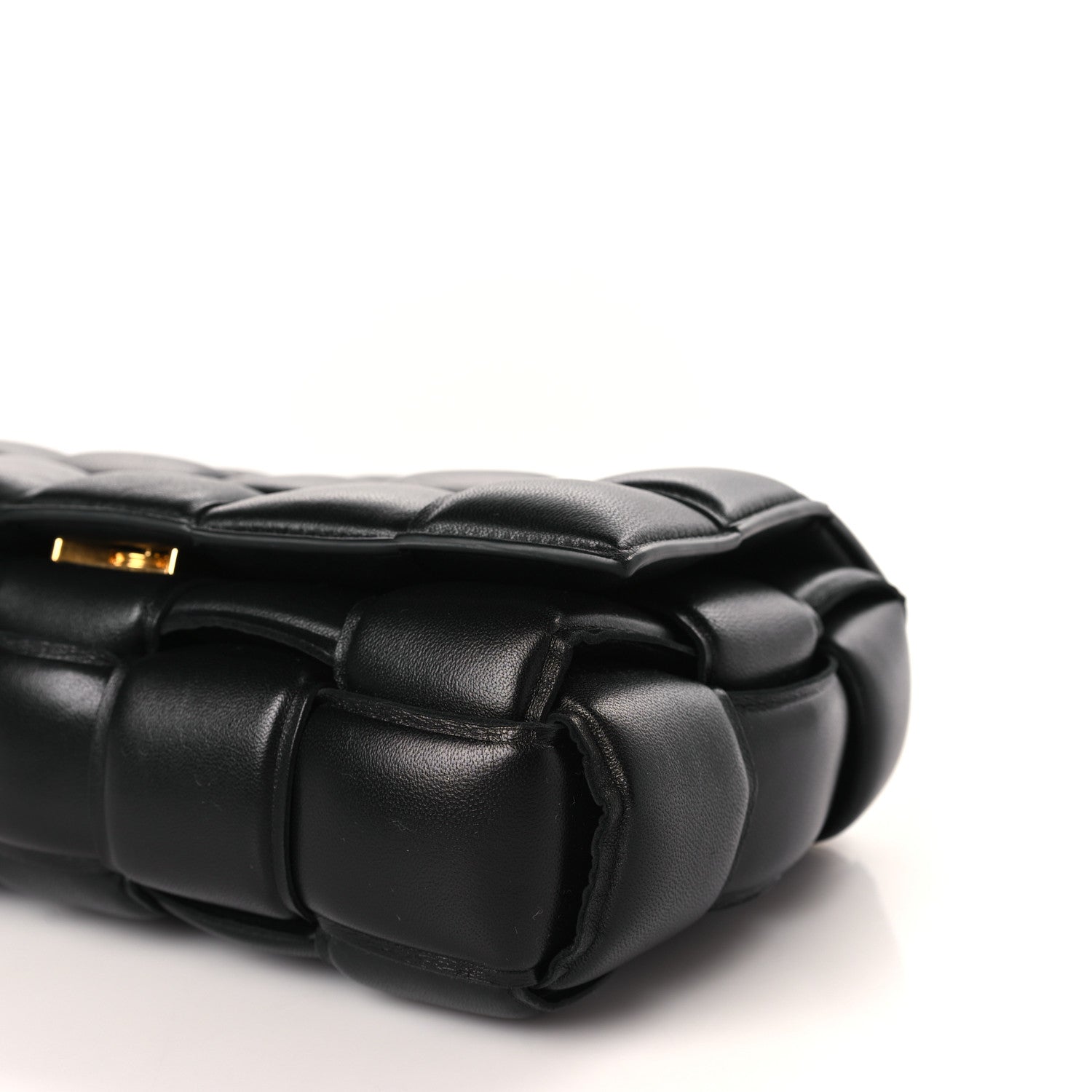 Bottega Veneta Lambskin Maxi Intreccio Padded Chain Cassette Crossbody Bag Black 8 of 8