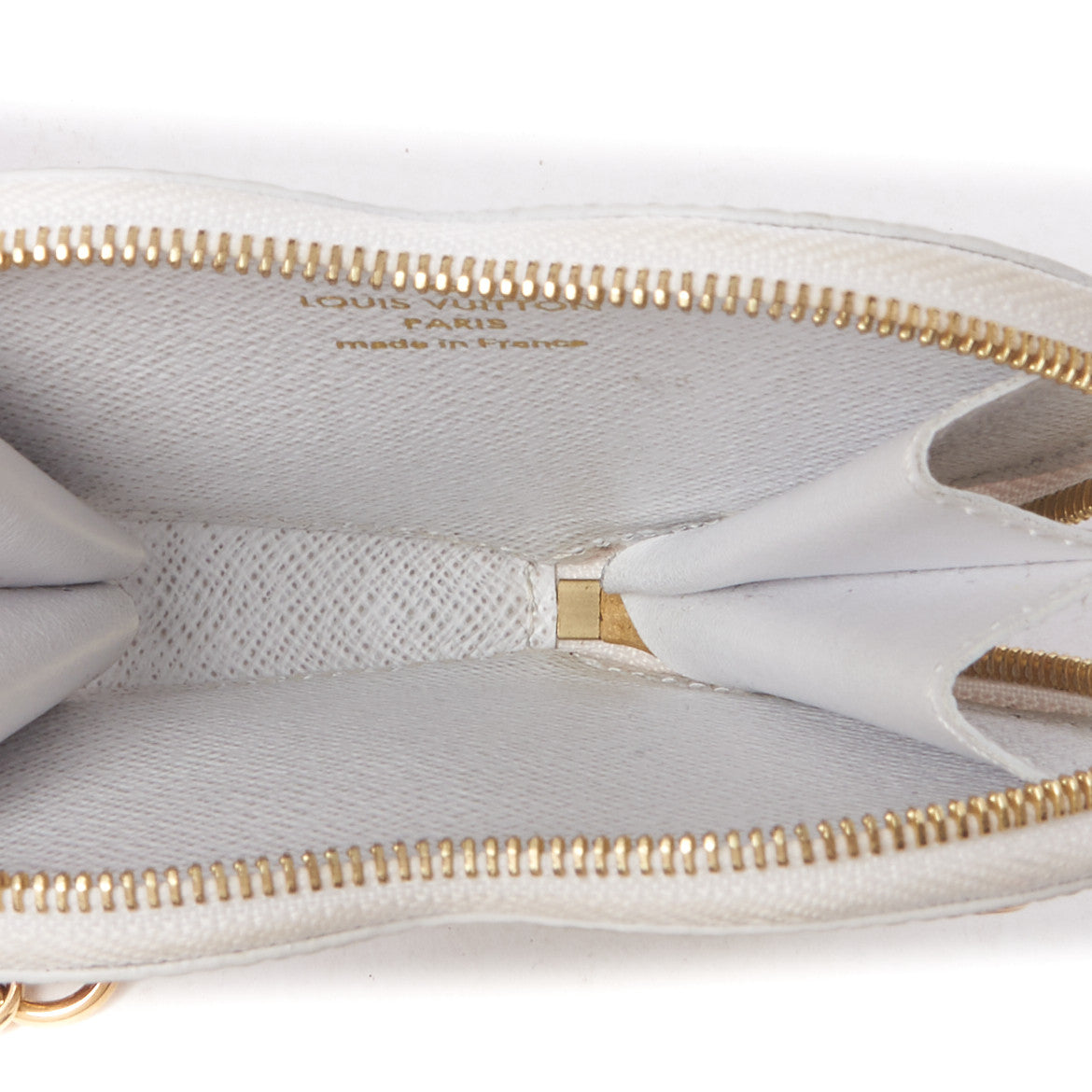 Epi Love Lock Heart Coin Purse White