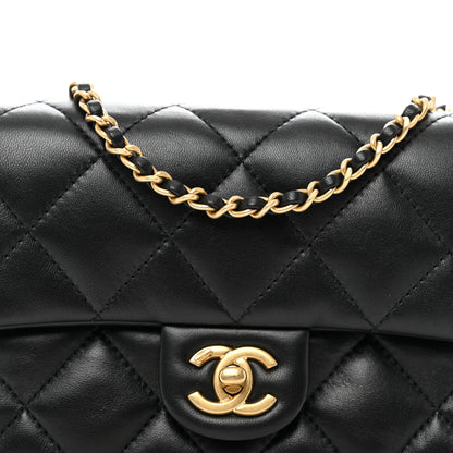 Chanel Lambskin Quilted Mini Heart Charms Flap Black 5 of 10