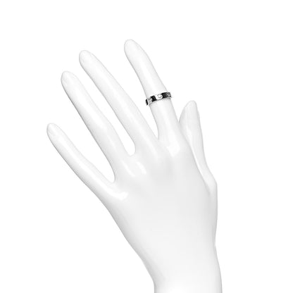 Cartier 18K White Gold 8 Diamond 4mm Wedding Band LOVE Ring 47 4 2 of 4