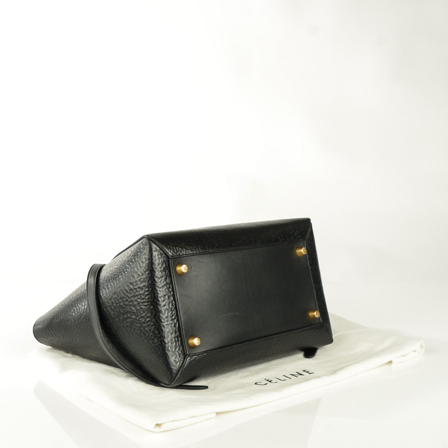 Celine Calfskin Astrakhan Embossed Small Belt Bag Black 4 of 9