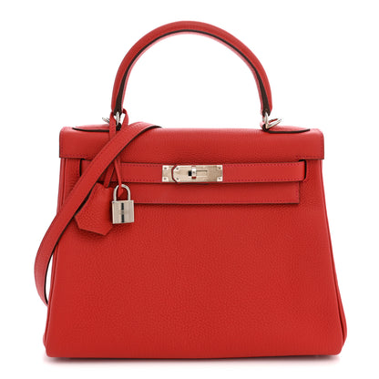 Hermes Togo Kelly Retourne 28 Rouge Casaque 1 of 11