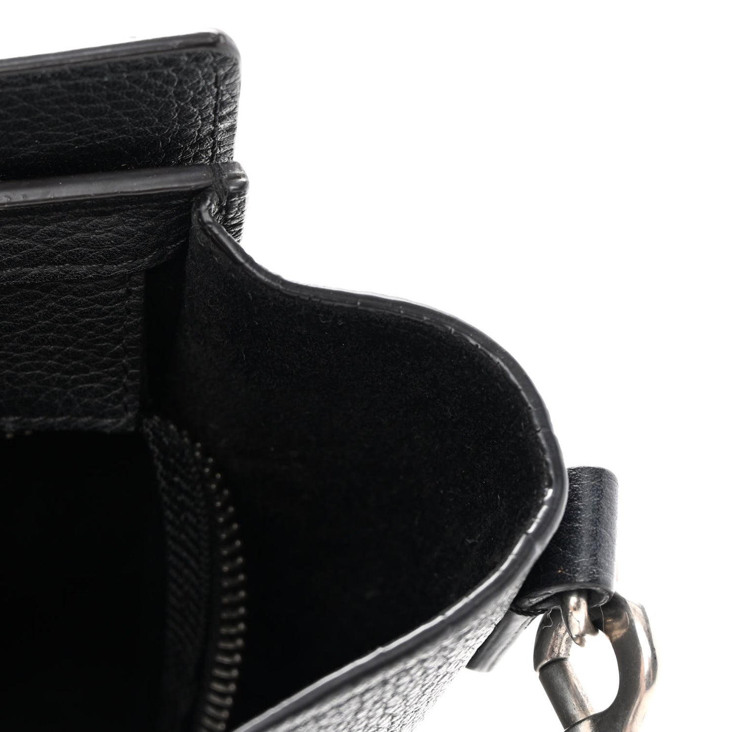 Drummed Calfskin Nano Luggage Black