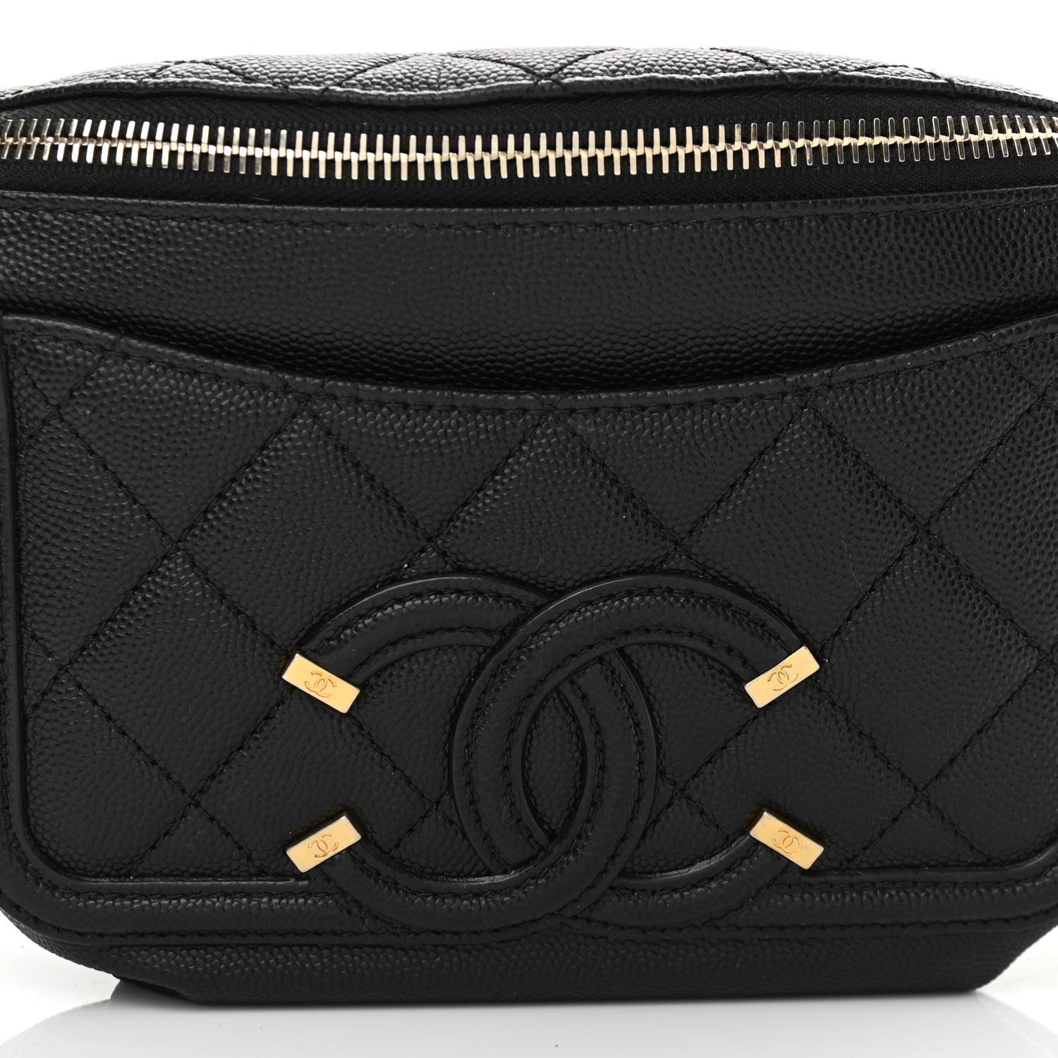 Chanel Caviar Quilted Filigree Waist Bag Black 8 of 11