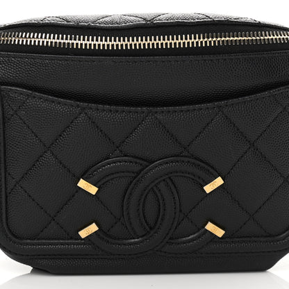 Chanel Caviar Quilted Filigree Waist Bag Black 8 of 11
