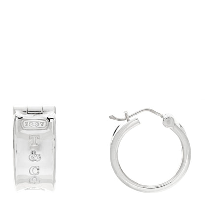 Tiffany Sterling Silver Wide 1837 Hoop Earrings 1 of 6