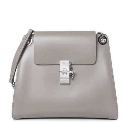 Chloe Shiny Calfskin Medium Annie Shoulder Bag Motty Grey 1 of 11