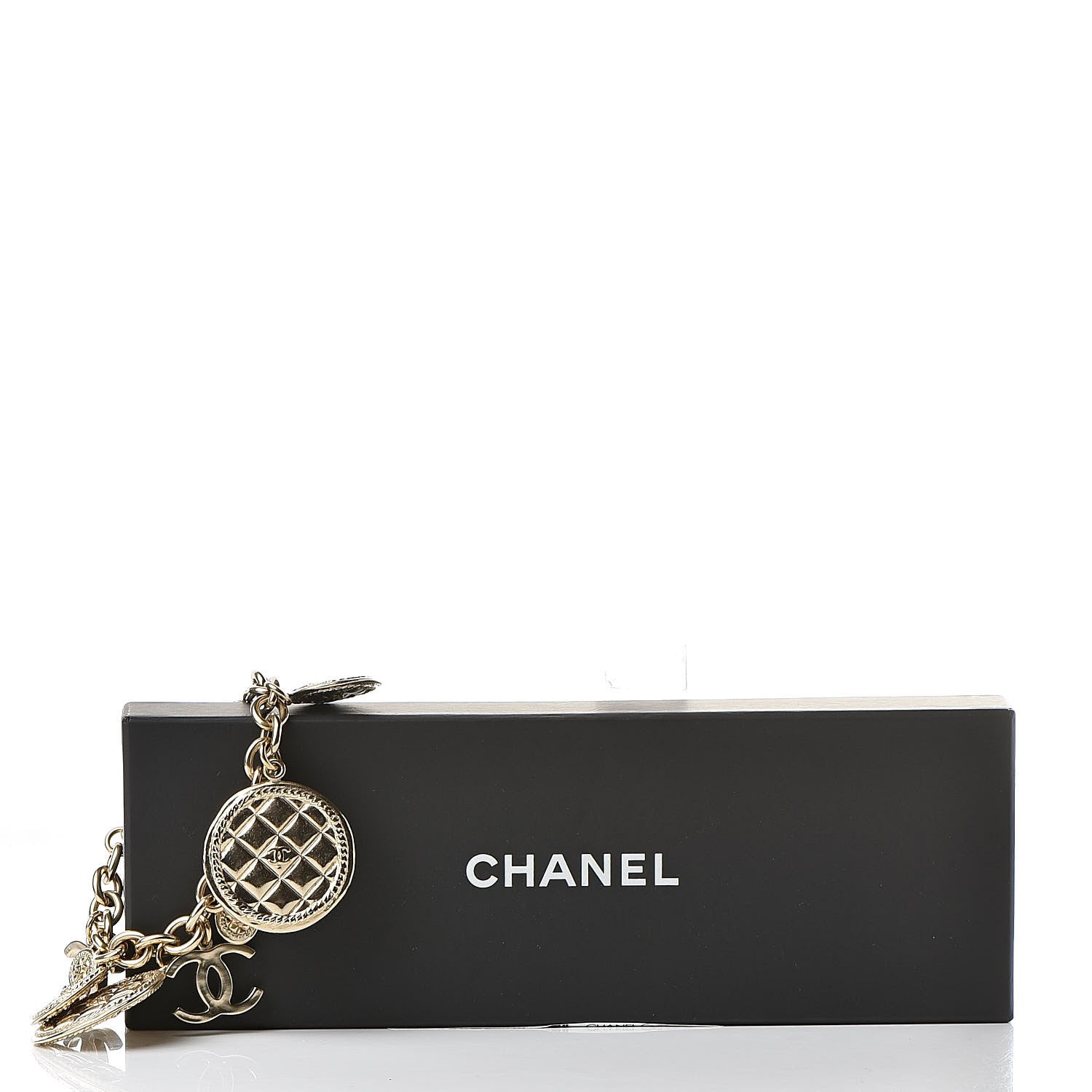 Chanel CC Quilted Medallion Bracelet Gold 5 of 5